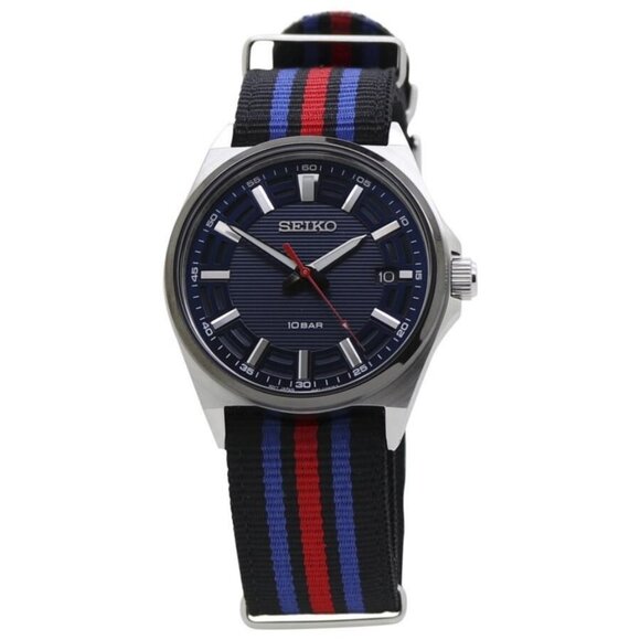 NWT Authentic Seiko Racing Sports Quartz Blue Dial Men's Watch - Picture 1 of 3